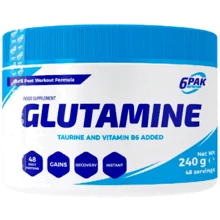Аминокислота для спорта 6PAK Nutrition Glutamine 240 g /48 servings/ Natural: Вкус Без вкуса