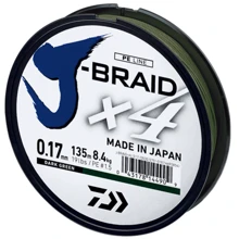 Шнур Daiwa J-Braid X4E 0.17mm-270m Dark Green (12741-117): Тип Шнур