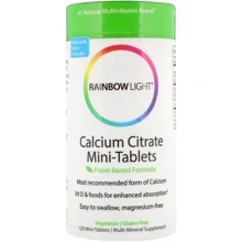 Rainbow Light Calcium Citrate Цитрат кальция 120 мини-таблетки: Тип Кальций