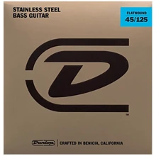 Струна для гитар Струны DUNLOP DBFS45125 STAINLESS STEEL FLATWOUND BASS 45-125: Тип Комплект струн