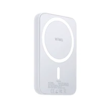 Внешний аккумулятор WIWU Power Bank 5000mAh MagSafe Wireless Charger 15W White (SC5000A): Количество USB 2