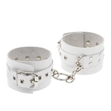 Наручники Leather Rastraints Hand Cuffs, White: Виробник sLash