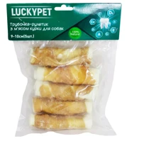 Трубочка Lucky Pet Рулетик №4 мясо курицы 9-10см 5шт (551283): Производитель Lucky Pet