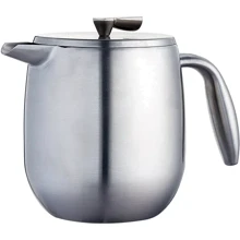 Френч-пресс Bodum Columbia 0.5 л нержавеющая сталь, с двойными стенками, матовый (11055-57): Цвет серый