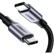 Кабель Ugreen Aluminum USB-C to USB-C 100W 5A 1m Black (70427): Тип USB-C - USB-C