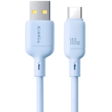 Кабель Baseus USB Cable to USB-C Silky Series 100W 1m Blue (P10377703313-00): Тип USB Cable - USB-C