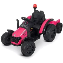 Детский электромобиль Bambi Racer трактор с прицепом, розовый (M 4573EBLR-8): Вид трактор