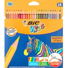 Олівці кольорові BIC Evolution Stripes 24 кольору (950525) (3086123499133): Тип кольорові