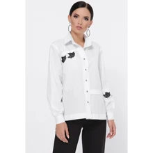 Рубашка FashionUp RB-1791A-48 48 белая с длинным рукавом: Состав Полиэстер, Хлопок