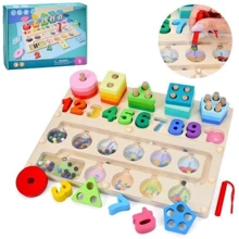 Дерев'яна іграшка багатофункціональна дошка BabyToys (MD 0874): Тип сортер