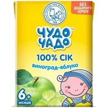 Сок Чудо-Чадо виноград-яблоко без сахара 200 мл (4820016251748): Тип Соки