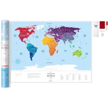 Скретч-карта світу Travel Map Silver World (Eng): Виробник 1DEA.me