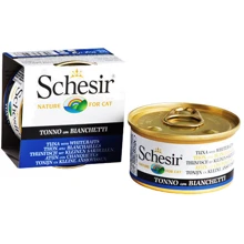 Натуральные консервы для кошек Schesir Tuna Whitebait тунец с мальками, 85 г: Тип Консервы
