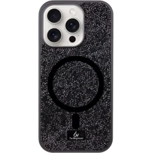 Чехол для iPhone Bling World Rock Diamond with MagSafe Black for iPhone 16 Pro Max: Цвет черный
