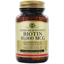 Solgar Biotin Super High Potency Солгар Биотин 10000 mcg 60 капсул: Форма выпуска Капсулы