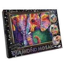 Алмазна мозаїка Danko Toys Diamond Mosaic Слони 30x40 см (DM-03-01,02,03,04,05...10): Виробник Danko toys