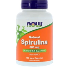 NOW Foods Spirulina 500 mg 120 veg caps Спирулина: Форма выпуска Капсулы
