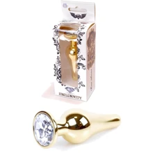 Анальна пробка із кристалом BOSS of TOYS Boss Series - Jewellery Gold BUTT PLUG Clear, BS6400066: Для кого унісекс