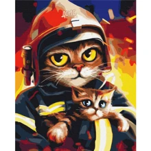 Картина по номерам Brushme Котик ГСЧС ©Марианна Пащук 40х50 см (BS53236): Производитель Brushme