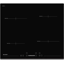 Варильна поверхня електрична Sharp KH6I19BS00EU: Розміри для вбудовування 56x49 см