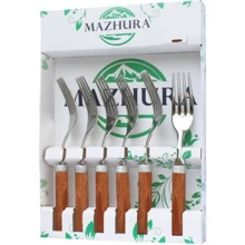 Набор вилок закусочных Mazhura Wood Walnut 6 шт MZ-506096: Наименование Закусочная вилка 6 шт