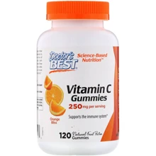 Doctor's Best, Vitamin C Gummies, Orange Bliss, 250 mg, 120 Gummies (DRB-00510): Тип Витамин C