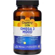 Country Life Omega-3 Mood Омега-3 підтримка настрою зі смаком лимона 90 м'яких капсул: Тип Омега 3