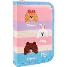 Пенал жесткий YES одинарный без клапана HP-04 Line Friends (533585): Год выпуска коллекции 2024