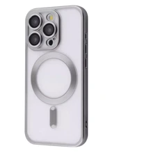 Чехол для iPhone TPU Case Metal Matte Case with Magnetic Ring Natural Titanium for iPhone 16 Pro Max: Цвет серый