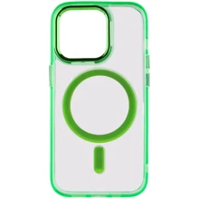 Чехол для iPhone Epik TPU Iris with MagSafe Light Green for iPhone 14: Цвет зеленый