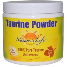 Nature's Life Taurine Powder, Unflavored, 335 g (NLI-20366): Тип Таурин