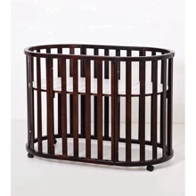 Ліжечко дитяче Twins Cozy овальне 160х60 9800-TC-160-13, шоколад, коричневий: Тип трансформер