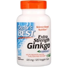 Doctor's Best Extra Strength Ginkgo 120 mg120 Veggie Caps Гинкго Билоба экстра сила: Форма выпуска Капсулы