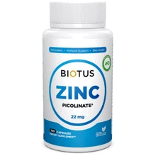 Biotus Zinc Picolinate 22 mg Цинк Пиколинат 100 капсул: Тип Цинк