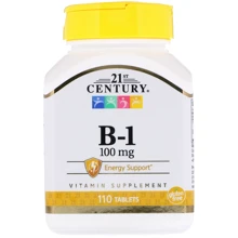 21st Century, B-1, 100 mg, 110 Tablets (Discontinued Item) (CEN-21151): Тип Витамин B