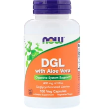 Now Foods DGL with Aloe Vera, 400 mg, 100 Veg Capsules (NF4654): Форма випуску капсули
