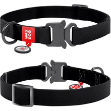 Нашийник WAUDOG Waterproof з QR-паспортом, водостійкий, металева пряжка-фастекс 25 мм 35-58 см чорний (27841): Виробник WAUDOG