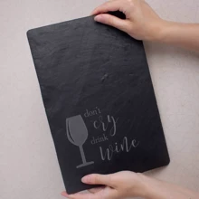 Досочка-сланец BeriDari "Don't cry drink wine" M 30х20 см: undefined undefined