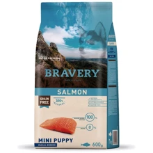 Сухой корм Bravery Salmon Mini Puppy для щенков мелких пород c лососем 600 гр (9221 BR SALM M_600 GR): Тип Сухой корм