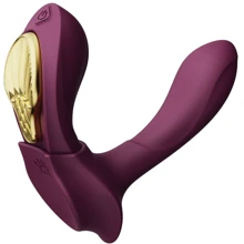 Смартвібратор в трусики Zalo - AYA Velvet Purple, насадка та пульт ДК: Для кого унісекс