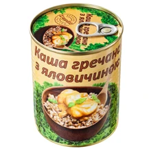Консервы L'appetit Каша гречневая с говядиной 340 г (4820177070240): Вес нетто 340 г