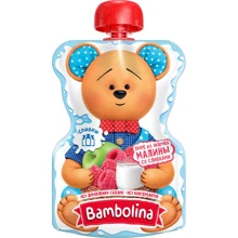 Пюре Bambolina Яблоко-малина-сливки ПАУЧ, 90 г (4813163003650): Вид Фруктово-молочное