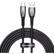 Кабель Baseus USB Cable to USB-C Glimmer Series Fast Charging 100W 2m Black (CADH000501): Тип USB Cable - USB-C