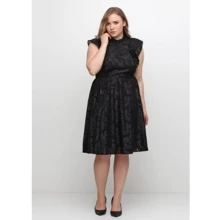 Платье H&M 4092094 40 черное вечернее до середины бедра: Состав Полиэстер