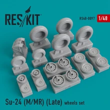 Набор ResKit Смоляные колеса для самолета Су-24 (M/MR), позднего типа (RS48-0097): Производитель RESKIT