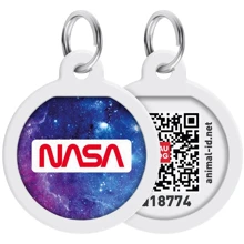 Адресник металевий WAUDOG Smart ID з QR паспортом малюнок NASA21 30 мм (230-0148): Виробник WAUDOG