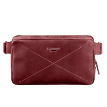 Сумка поясная BlankNote DROPBAG MAXI (КОЖА CRAZY HORSE) виноград - бордовая (BN-BAG-20-vin-kr): Пол Унисекс