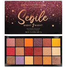 Makeup Revolution X Sebile Night 2 Night Eyeshadow Palette Тіні для повік Палітра 15 кольорів 18 g: Вид Палетки теней