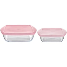 Pyrex 912S844 2шт прямок.з кр: Крышка Есть