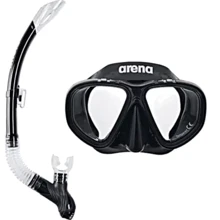 Маска для дайвинга Набор маска и трубка Arena Premium Snorkeling SET черный Уни OSFM (002018-505): Назначение сноркелинг